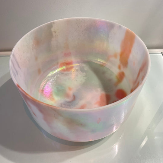 9" B-15 Mt. Shasta Serpentine, Sedona Red Rock, Platinum, Platinum (inside) Bowl 109489 Crystal Tones® Alchemy Crystal Singing Bowl - Sacred Sound of the Soul