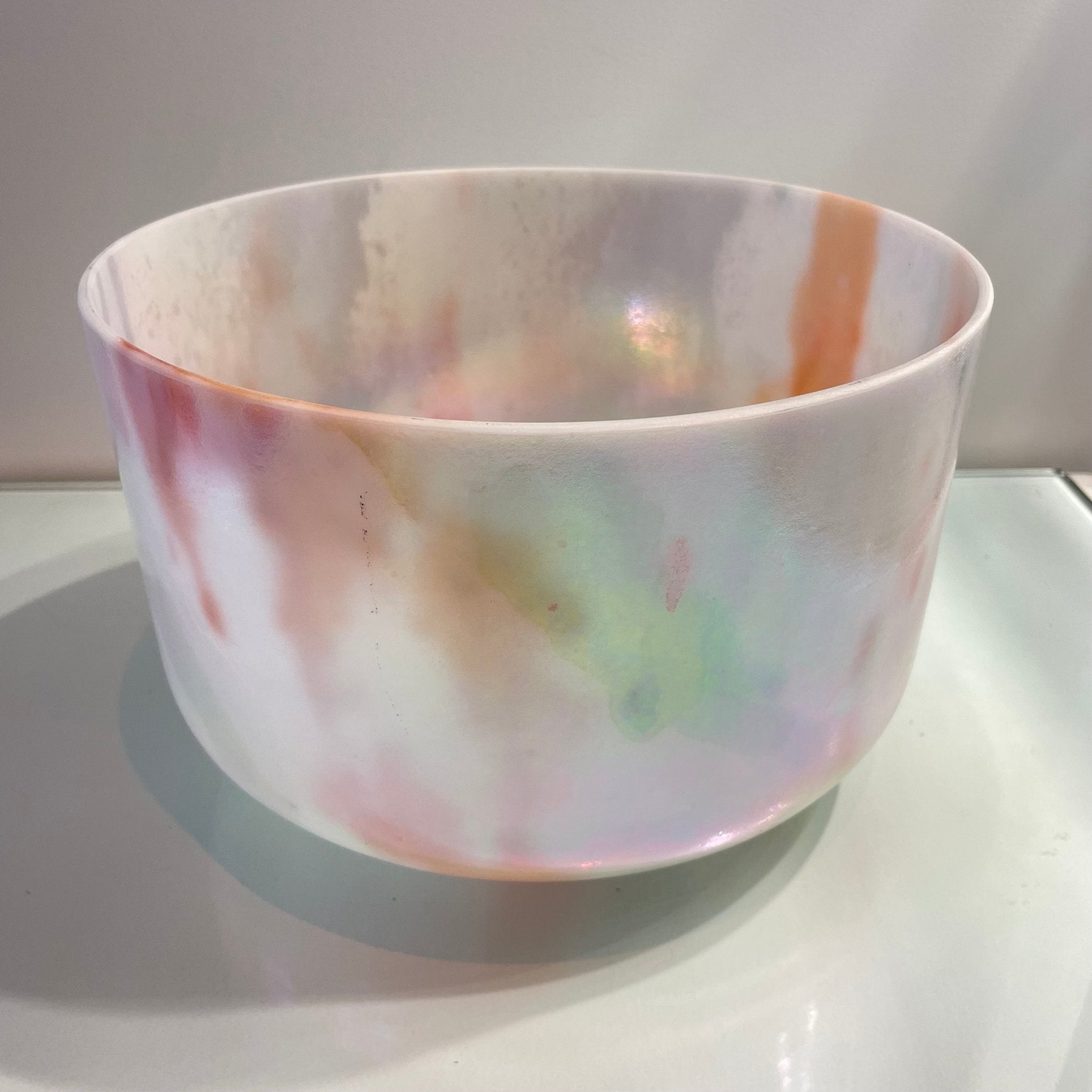 9" B-15 Mt. Shasta Serpentine, Sedona Red Rock, Platinum, Platinum (inside) Bowl 109489 Crystal Tones® Alchemy Crystal Singing Bowl - Sacred Sound of the Soul