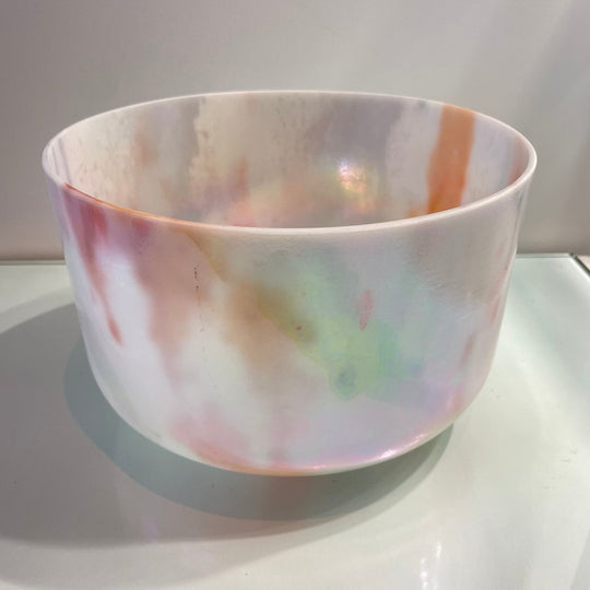9" B-15 Mt. Shasta Serpentine, Sedona Red Rock, Platinum, Platinum (inside) Bowl 109489 Crystal Tones® Alchemy Crystal Singing Bowl - Sacred Sound of the Soul