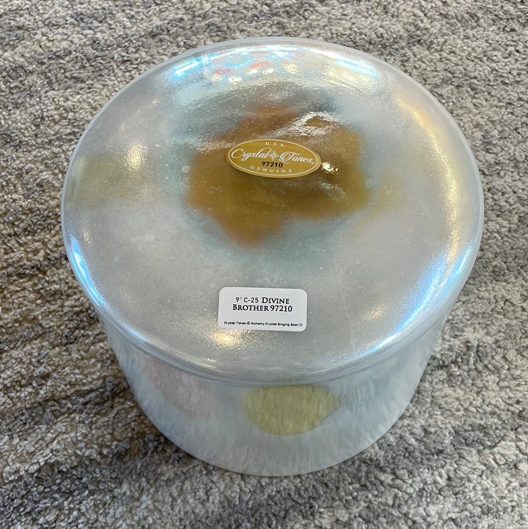 9" C-25 Divine Brother 97210 Crystal Tones® Alchemy Crystal Singing Bowl - Sacred Sound of the Soul