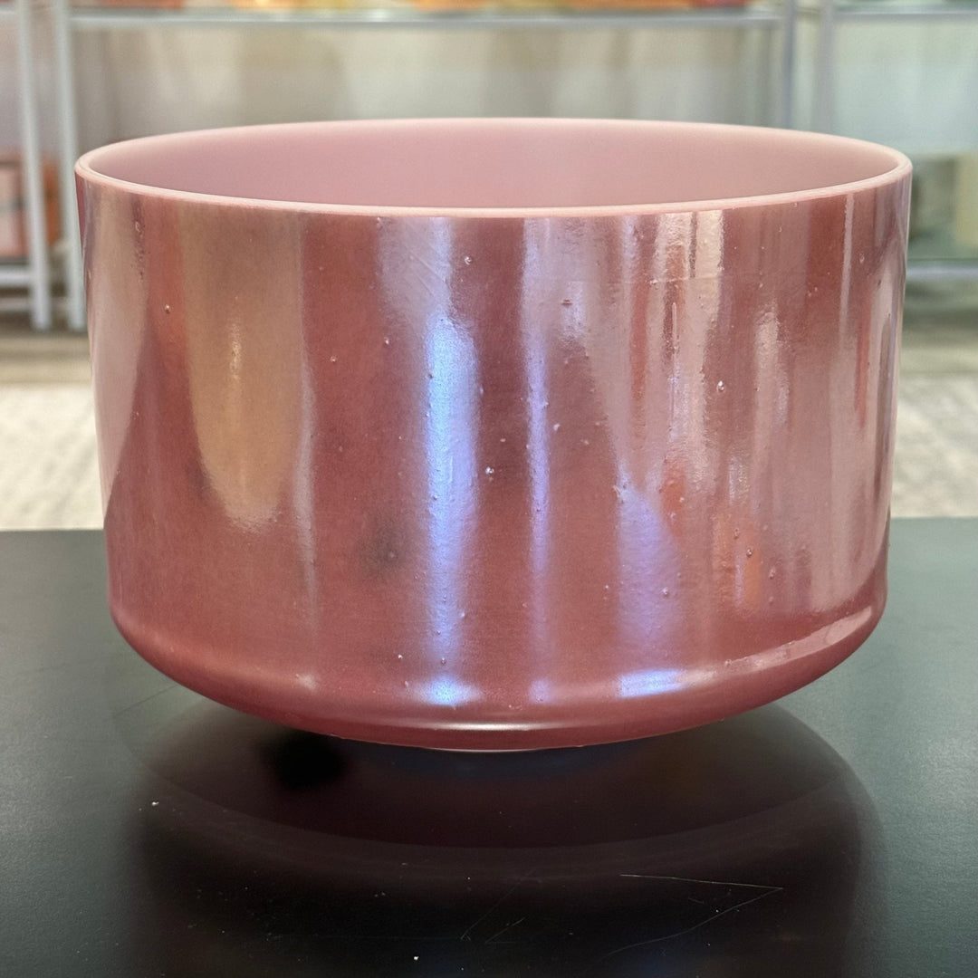 9" C-25 Rose Quartz, Palladium 144796 Crystal Tones® Alchemy Crystal Singing Bowl - Sacred Sound of the Soul