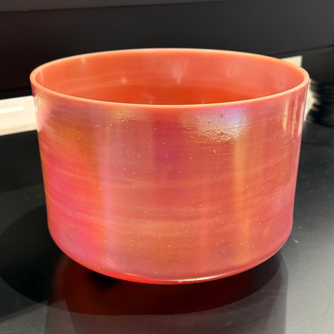9" C0 Sedona Red Rock, Platinum, Celestial Rings 150860 Crystal Tones® Alchemy Crystal Singing Bowl - Sacred Sound of the Soul