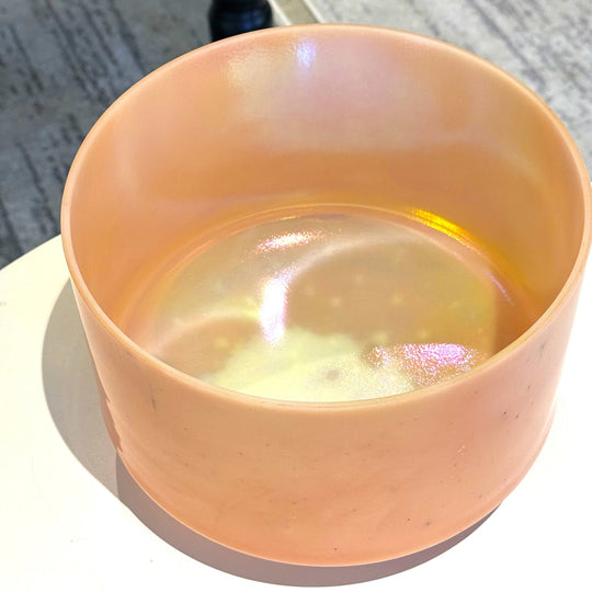 9" C+15 Sunstone, Platinum (Inside) 159295 Crystal Tones® Alchemy Crystal Singing Bowl - Sacred Sound of the Soul