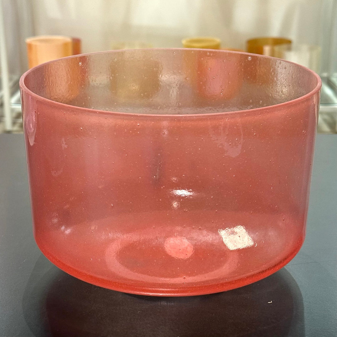 9" C+25 Morganite, White Light Aura Gold 145050 Crystal Tones® Alchemy Crystal Singing Bowl - Sacred Sound of the Soul