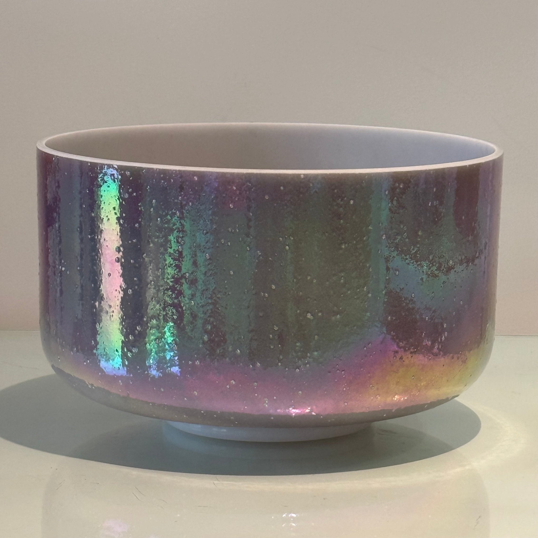 9" D-30 Moldavite, Platinum 149935 Crystal Tones® Alchemy Crystal Singing Bowl - Sacred Sound of the Soul