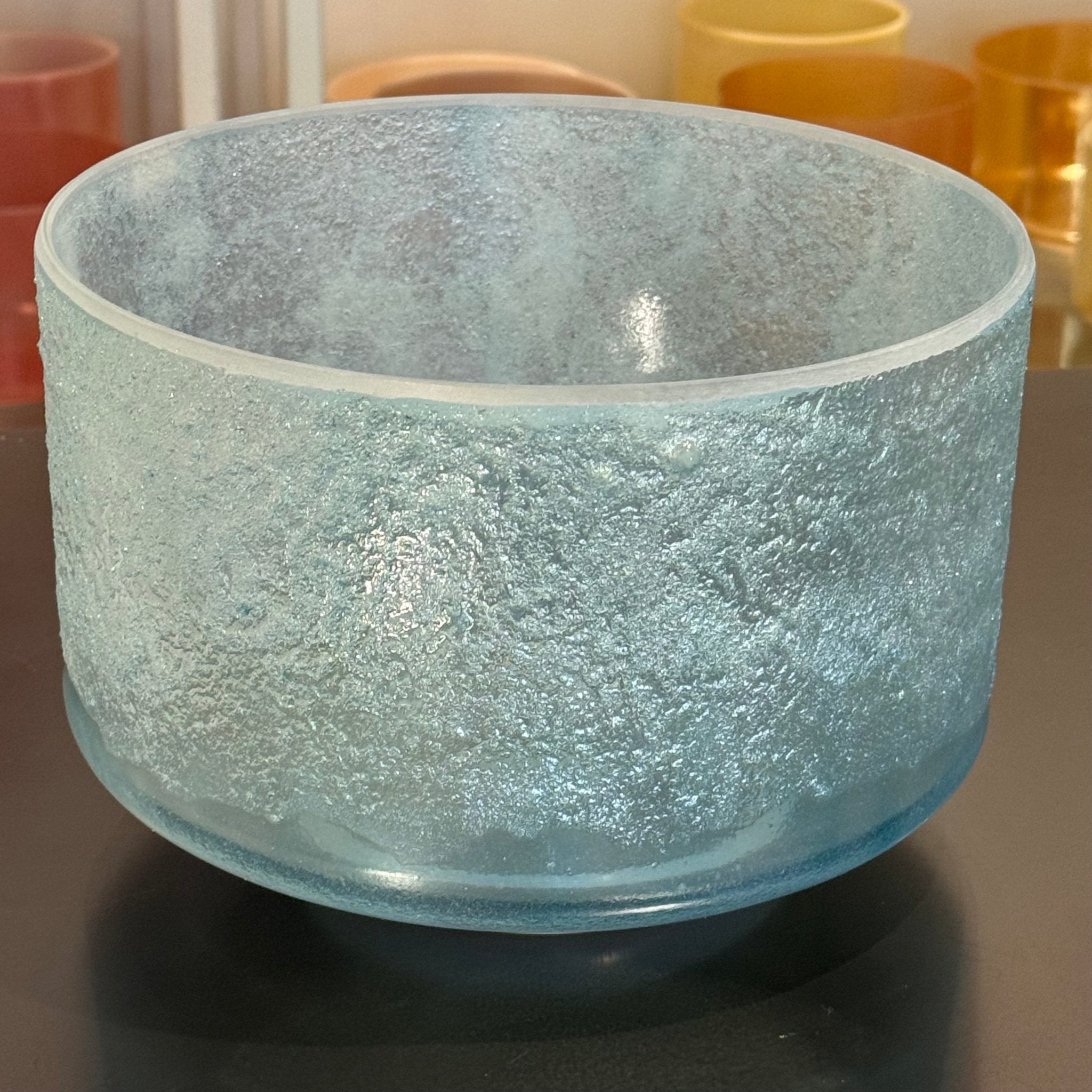 9" D+25 Lemurian Seed, Aqua Aura Gold 149049 Crystal Tones® Alchemy Crystal Singing Bowl - Sacred Sound of the Soul
