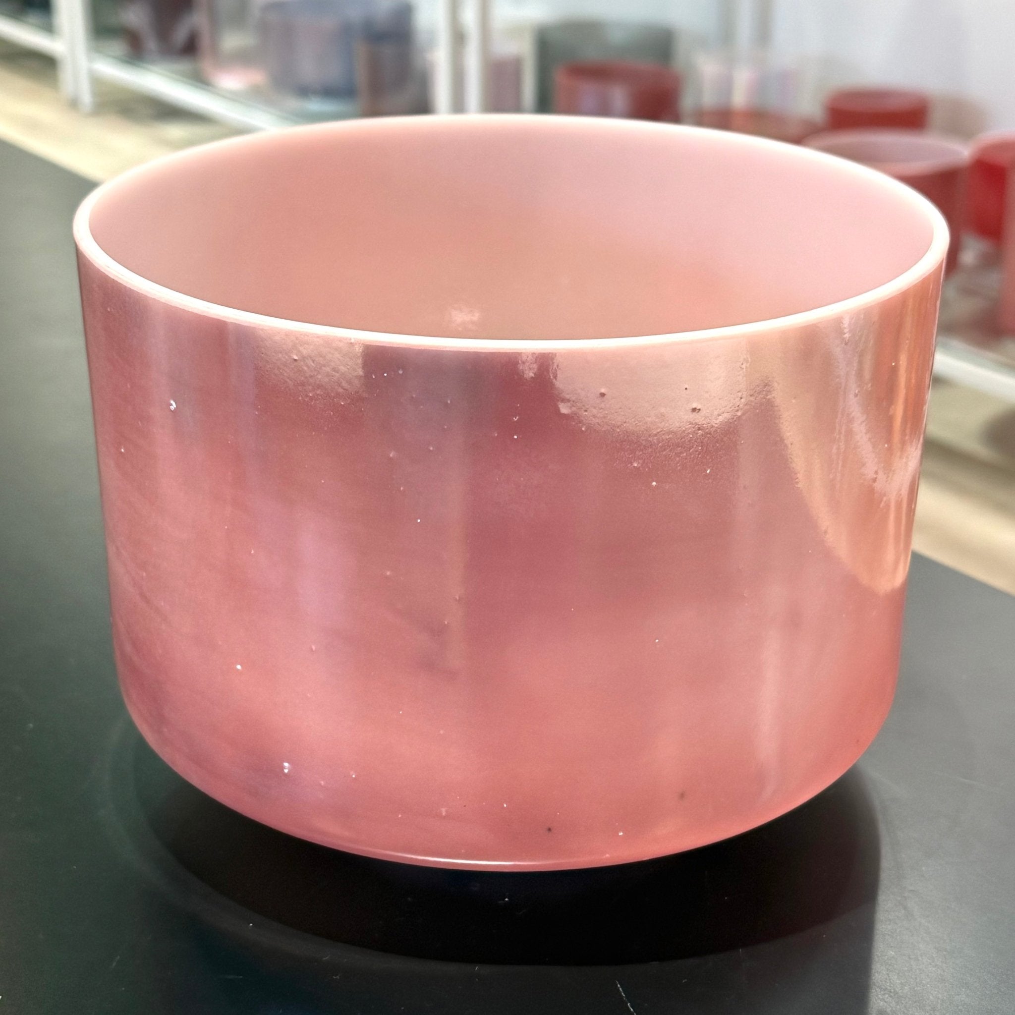 9" D+40 Rose Quartz, Palladium 144738 Crystal Tones® Alchemy Crystal Singing Bowl - Sacred Sound of the Soul