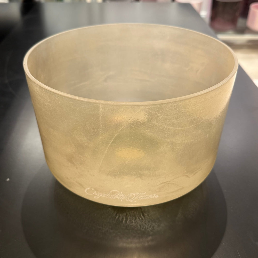 9" D+5 Dead Sea Salt, Smokey Quartz Bowl 135072 Crystal Tones® Alchemy Crystal Singing Bowl - Sacred Sound of the Soul