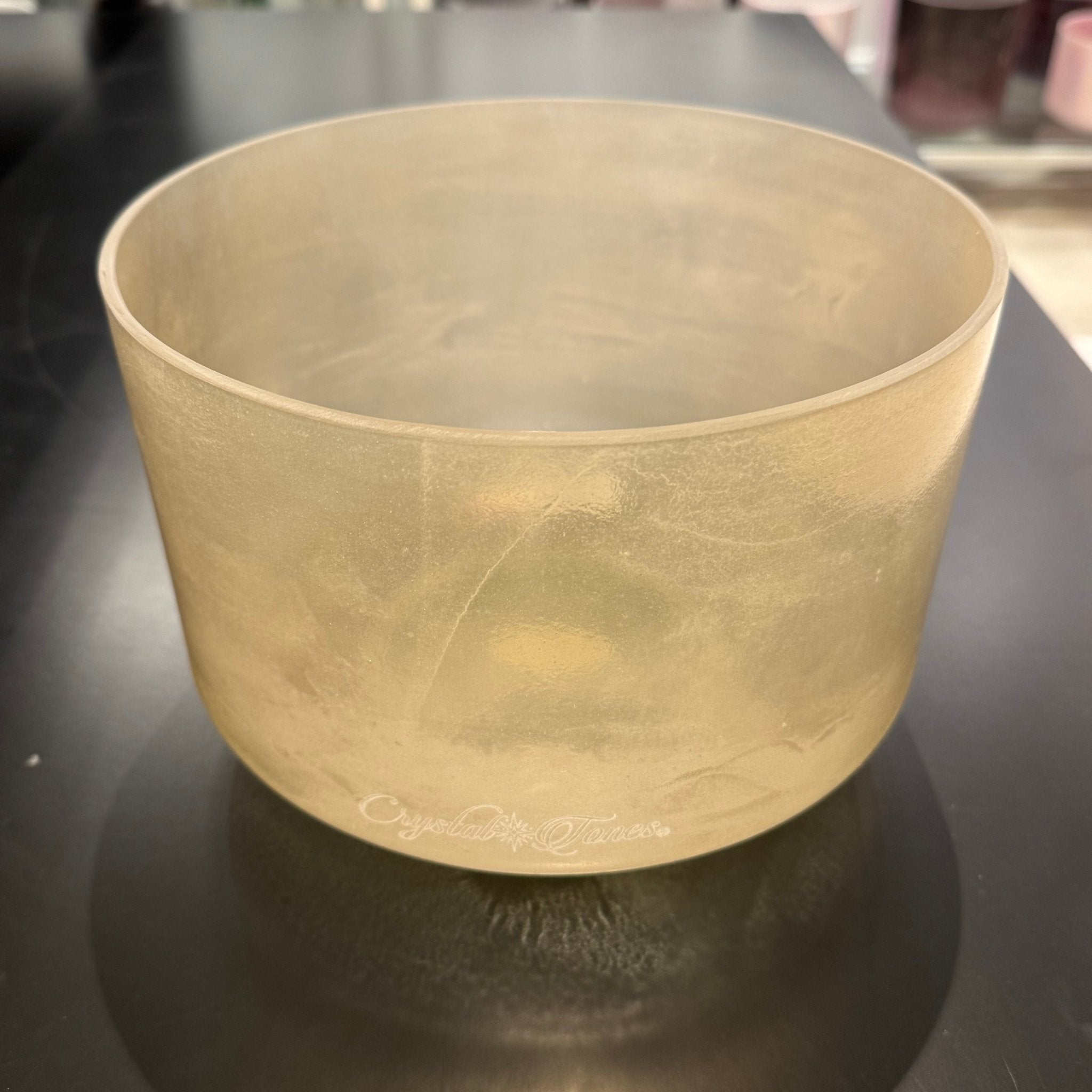 9" D+5 Dead Sea Salt, Smokey Quartz Bowl 135072 Crystal Tones® Alchemy Crystal Singing Bowl - Sacred Sound of the Soul