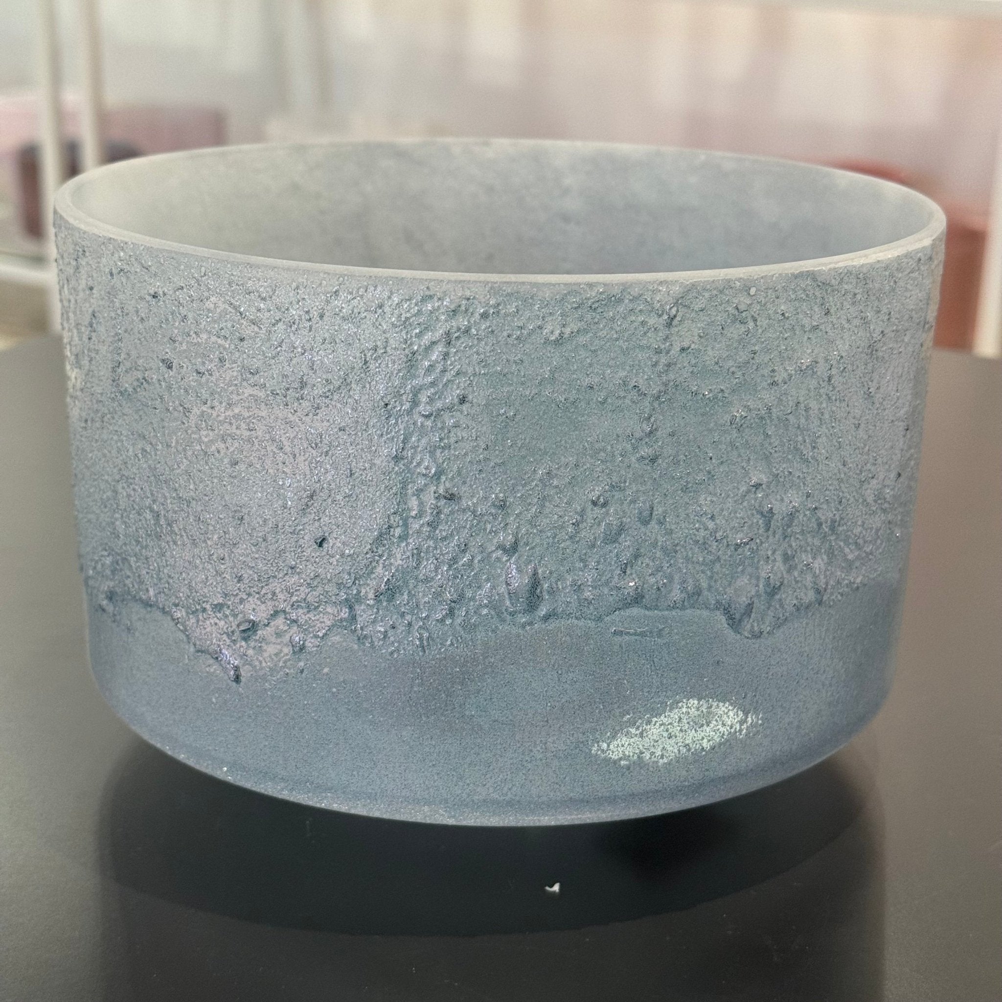 9" F-5 Lemurian Seed, Zeal Point, Frosted Inside 148754 Crystal Tones® Alchemy Crystal Singing Bowl - Sacred Sound of the Soul