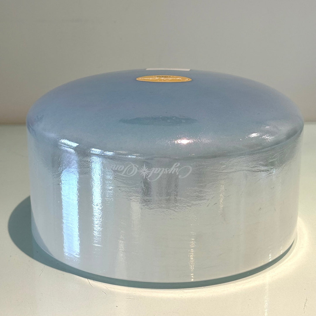 9" F0 Palladium, Ocean Indium (Base), Frosted Inside 156858 Crystal Tones® Alchemy Crystal Singing Bowl - Sacred Sound of the Soul
