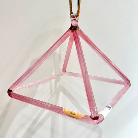 9" D#+25 Pink Aura Gold 150108 Crystal Tones® Alchemy Crystal Singing Pyramid