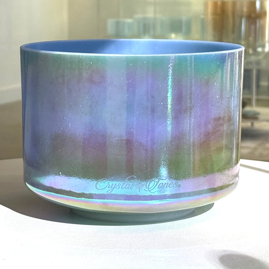 9" C+40 Mt. Shasta Serpentine, Platinum Bowl 131430 Crystal Tones® Alchemy Crystal Singing Bowl