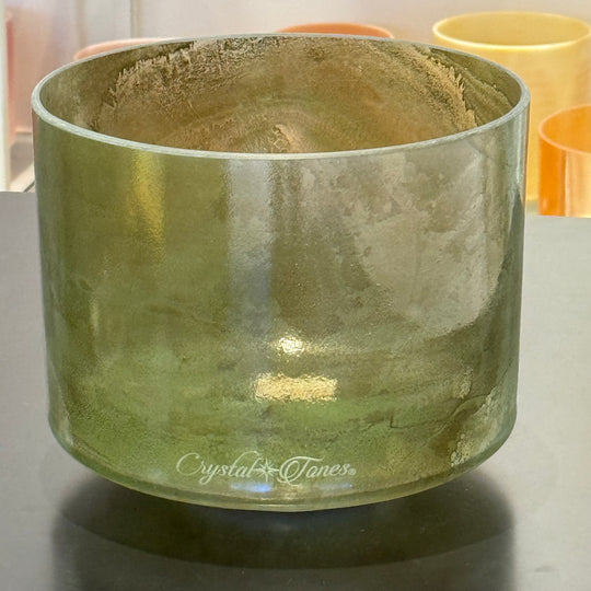 9" C#+10 Andara, White Light Aura Gold Bowl 130743 Crystal Tones® Alchemy Crystal Singing Bowl