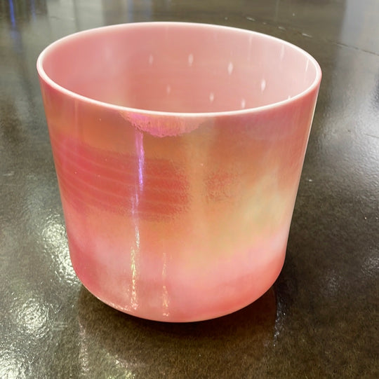 8" D-5 Rose Quartz, Platinum Bowl 122130 Crystal Tones®