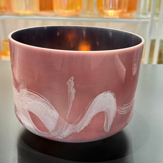 9" C-15 Rhodochrosite, Tibetan Quartz Copper (Inside) 153403 Crystal Tones® Alchemy Crystal Singing Bowl