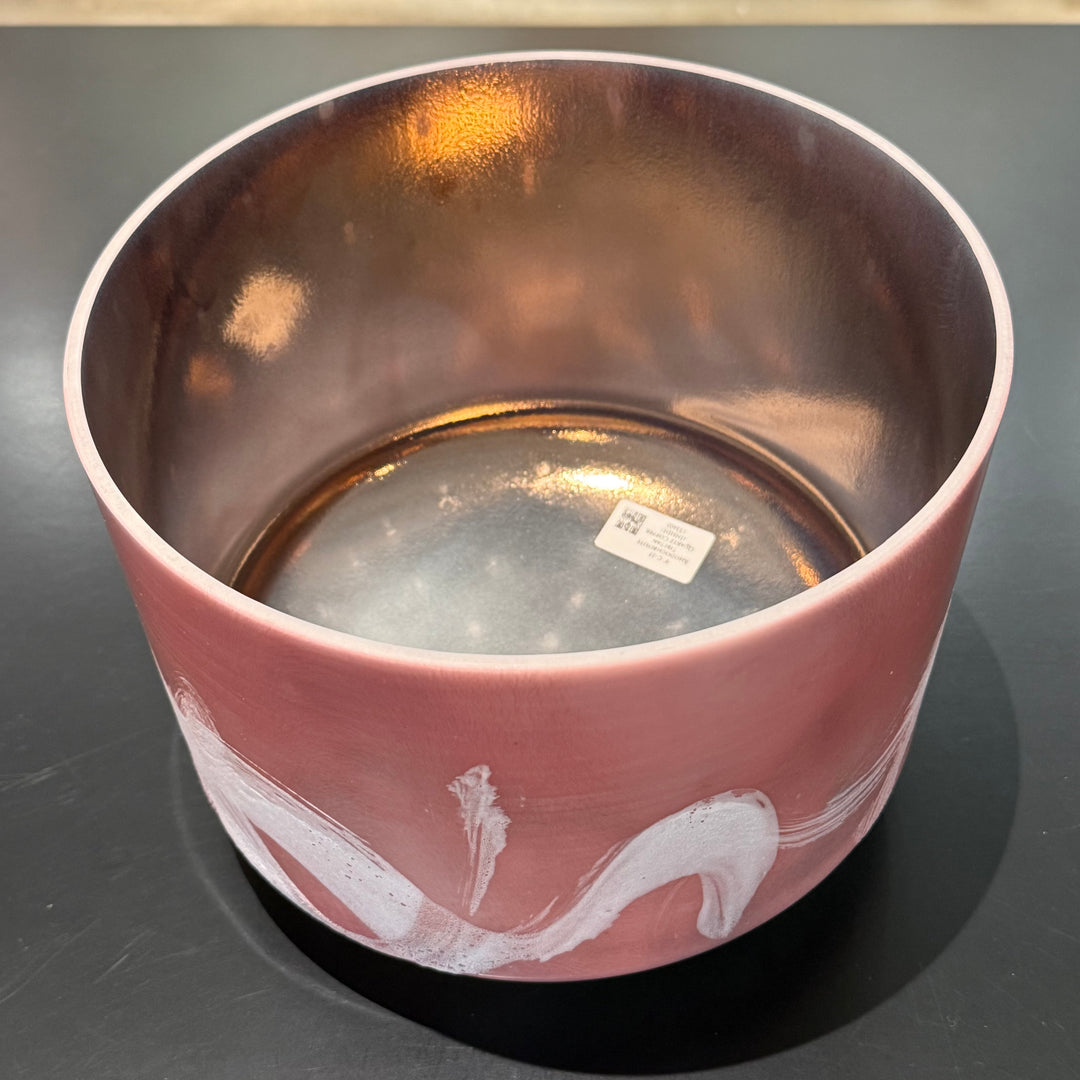 9" C-15 Rhodochrosite, Tibetan Quartz Copper (Inside) 153403 Crystal Tones® Alchemy Crystal Singing Bowl