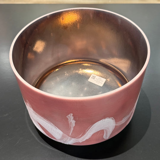 9" C-15 Rhodochrosite, Tibetan Quartz Copper (Inside) 153403 Crystal Tones® Alchemy Crystal Singing Bowl