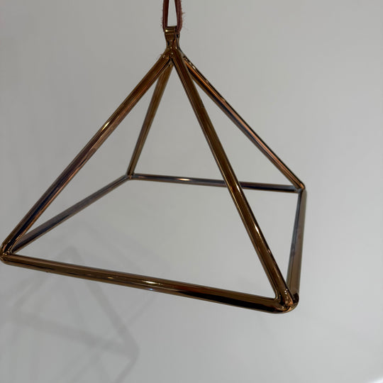 12" F#+20 Tibetan Quartz Copper 160235 Crystal Tones® Alchemy Crystal Singing Pyramid