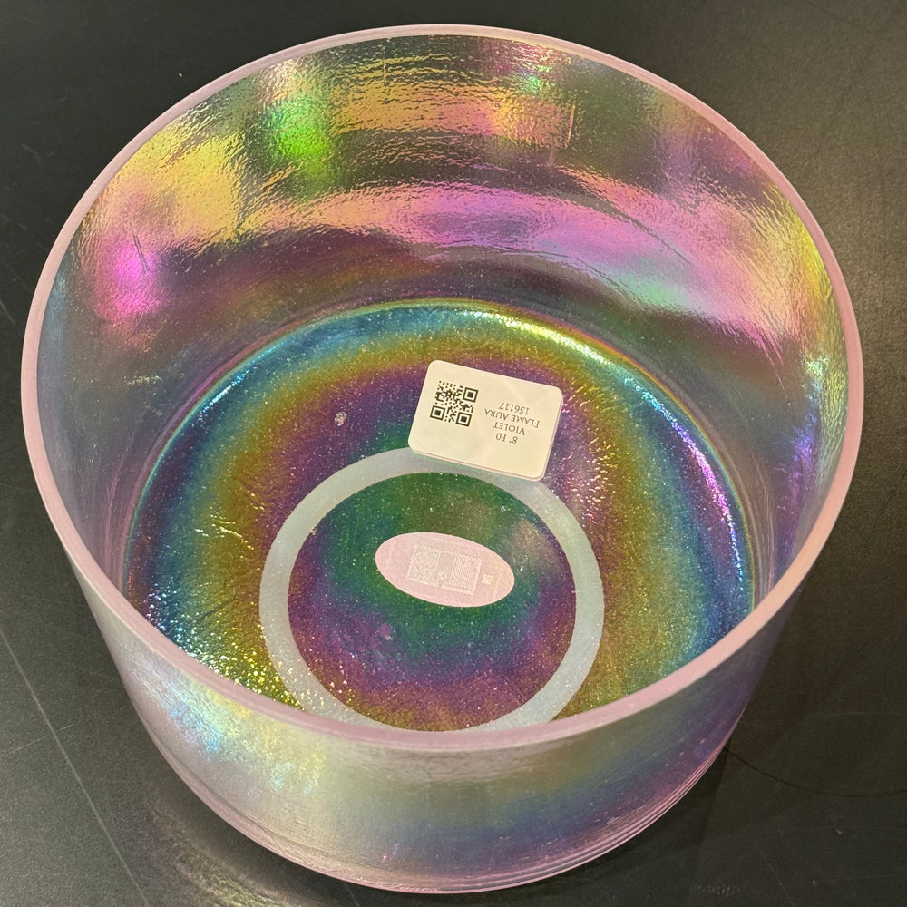 8" F0 Violet Flame Aura 156117 Crystal Tones® Alchemy Crystal Singing Bowl