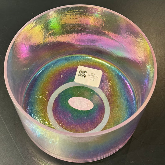 8" F0 Violet Flame Aura 156117 Crystal Tones® Alchemy Crystal Singing Bowl