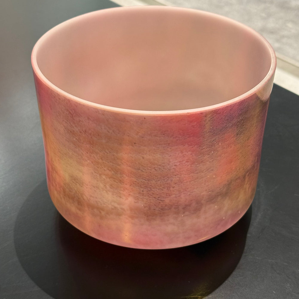 7" A#-40 Labradorite, Platinum Celestial Rings 145308 Crystal Tones® Alchemy Crystal Singing Bowl