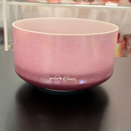 9" C+40 Pink Ocean Gold, Lavender Sunset Gold (Base) 158350 Crystal Tones® Alchemy Crystal Singing Bowl