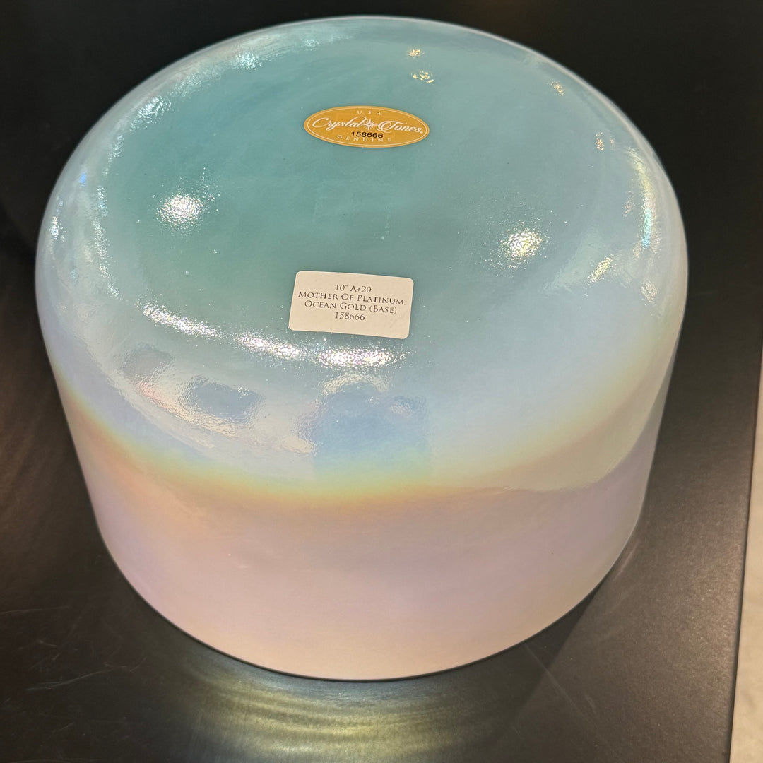 10" A+20 Mother Of Platinum, Ocean Gold (Base) 158666 Crystal Tones® Alchemy Crystal Singing Bowl