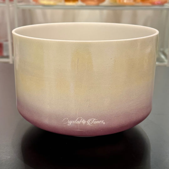 9" C-20 Lemon Angel Gold, Lavender Sunset Gold (Base) 158322 Crystal Tones® Alchemy Crystal Singing Bowl