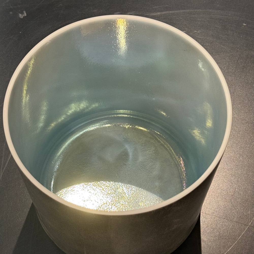 7" F0 Ebony angel gold, platinum, Ocean Gold (Inside) Bowl 113584 Crystal Tones® Alchemy Crystal Singing Bowl