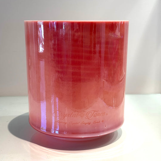 8" E-20 Rose Quartz, White Light Angel Gold Bowl 124819 Crystal Tones® Alchemy Crystal Singing Bowl