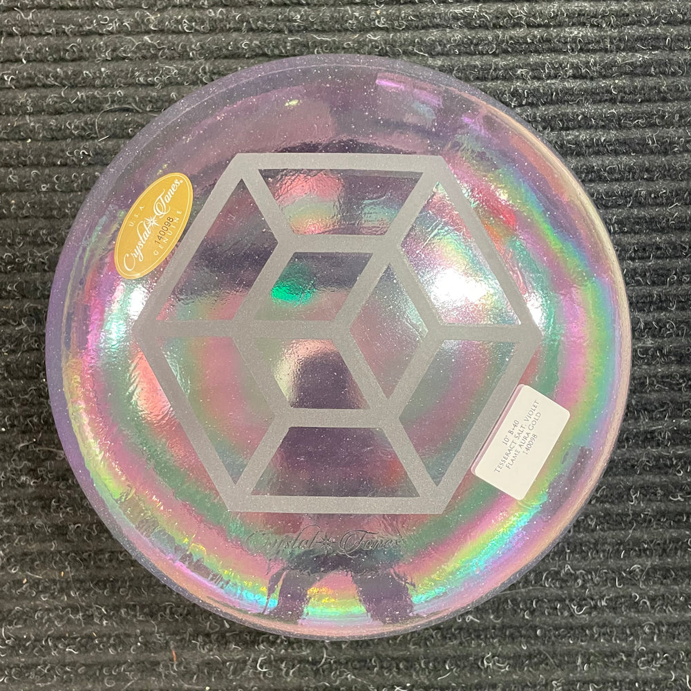 10" B+40 Tesseract Salt, Violet Flame Aura Gold 140098 Crystal Tones®