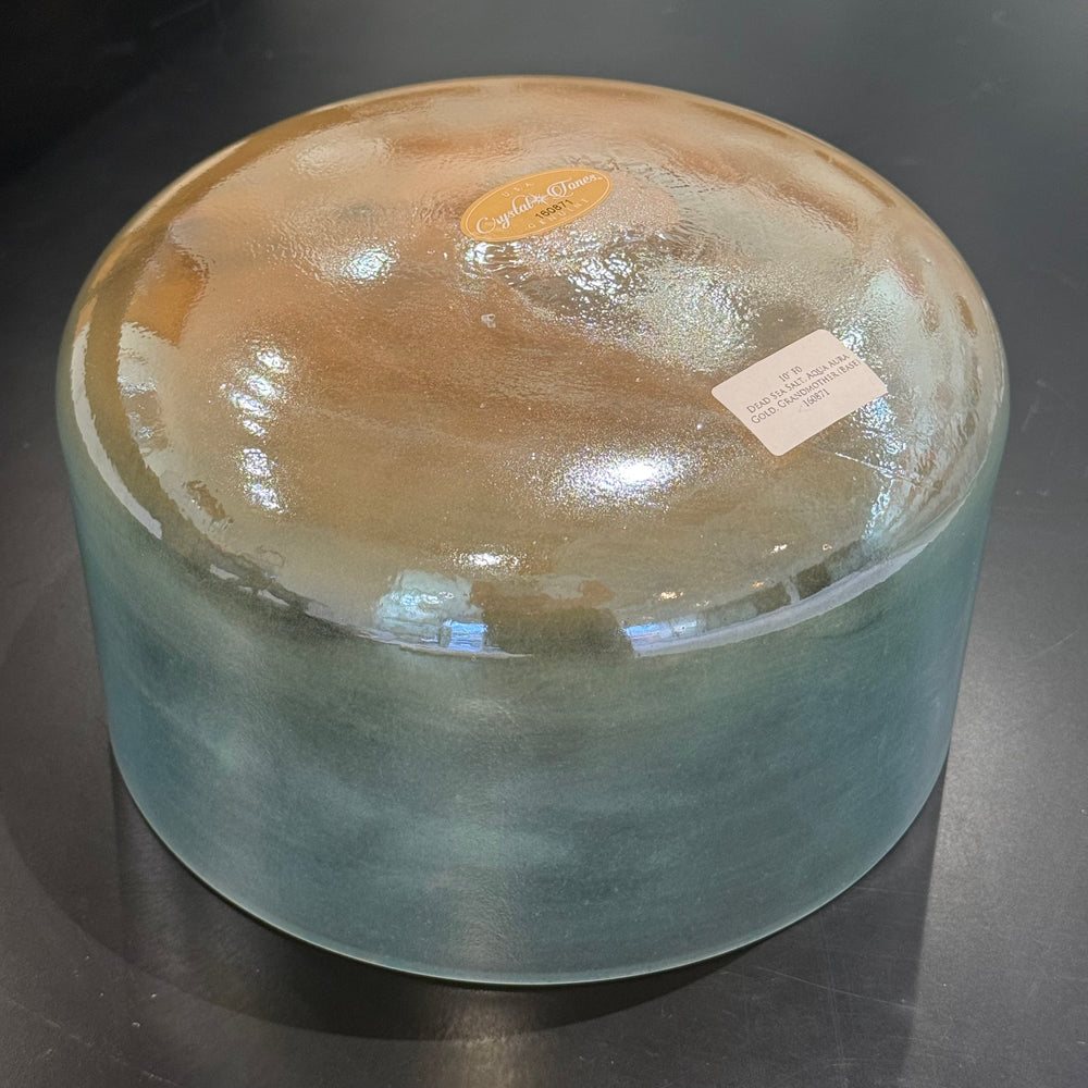 10" F0 Dead Sea Salt, Aqua Aura Gold, Grandmother (Base) 160871 Crystal Tones® Alchemy Crystal Singing Bowl