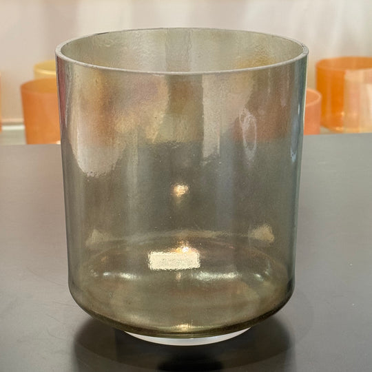 7" G#-15 Tesseract Salt, Sage Aura Gold 89418 Crystal Tones® Alchemy Crystal Singing Bowl