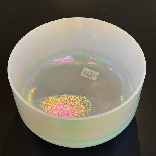 10" D#-35 Mother Of Platinum, Ocean Gold (Base), Mother Of Platinum (Inside) 158126 Crystal Tones® Alchemy Crystal Singing Bowl