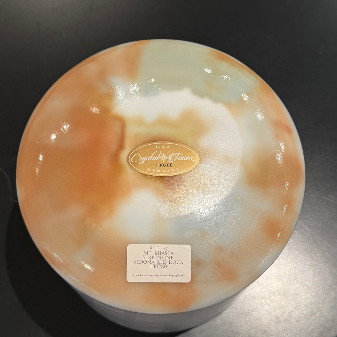 8" E+10 Mt. Shasta Serpentine, Sedona Red Rock 130280 Crystal Tones® Alchemy Crystal Singing Bowl