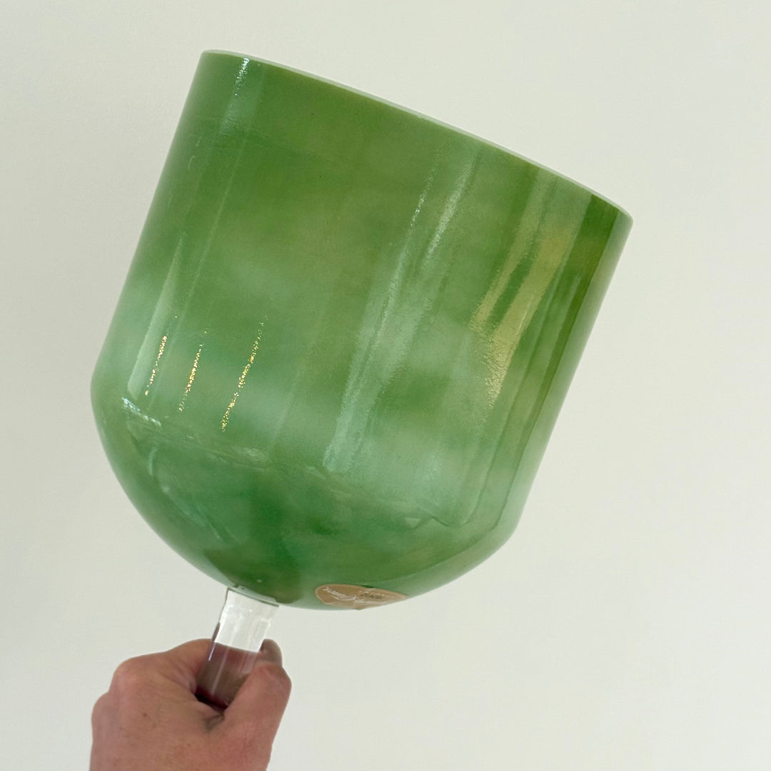 7" F#0 Emerald 162412 Crystal Tones® Practitioner Crystal Singing Bowl