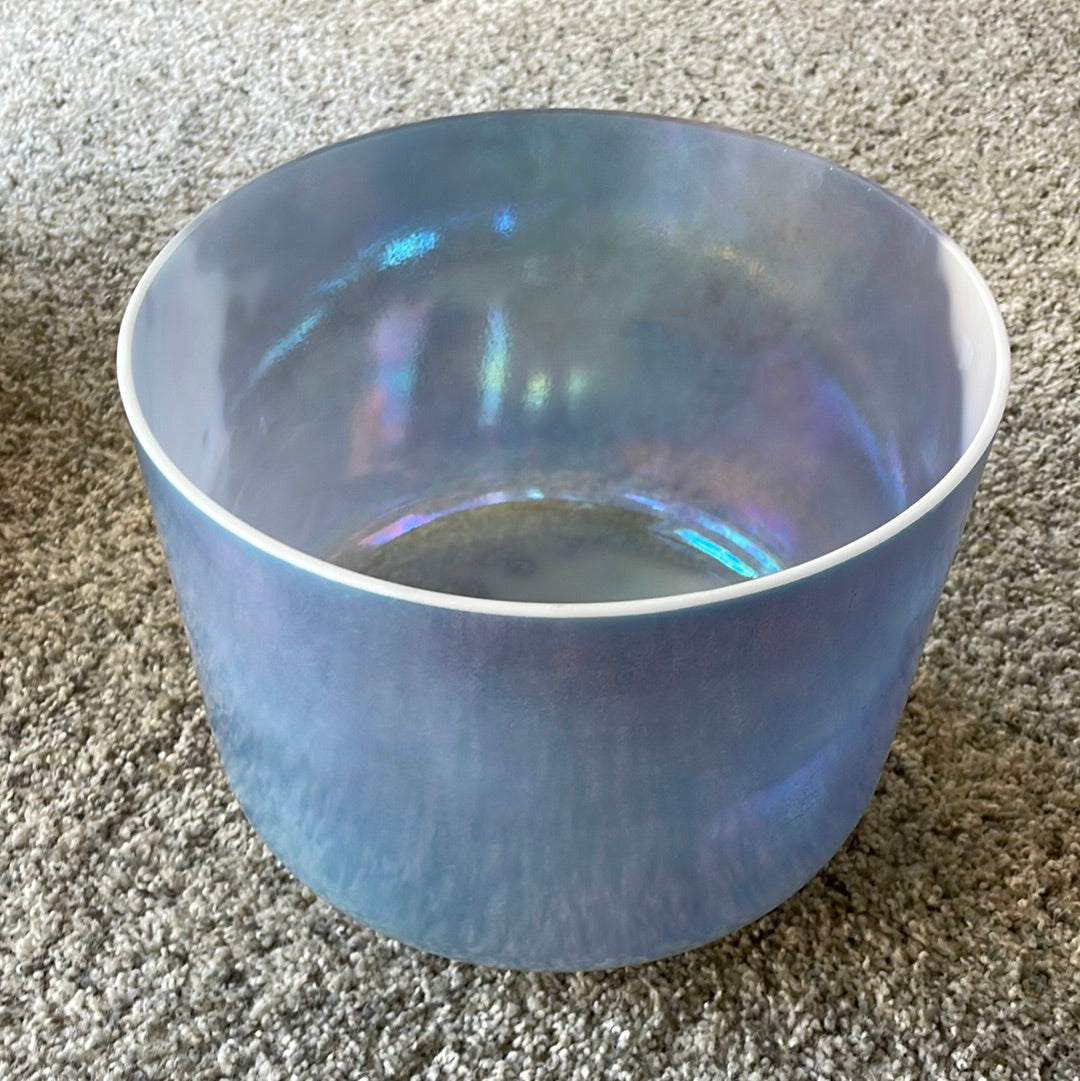 9" G#0 Dead Sea Salt, Androgynous Indium, Platinum (inside) Bowl 109989 Crystal Tones® ENCINITAS