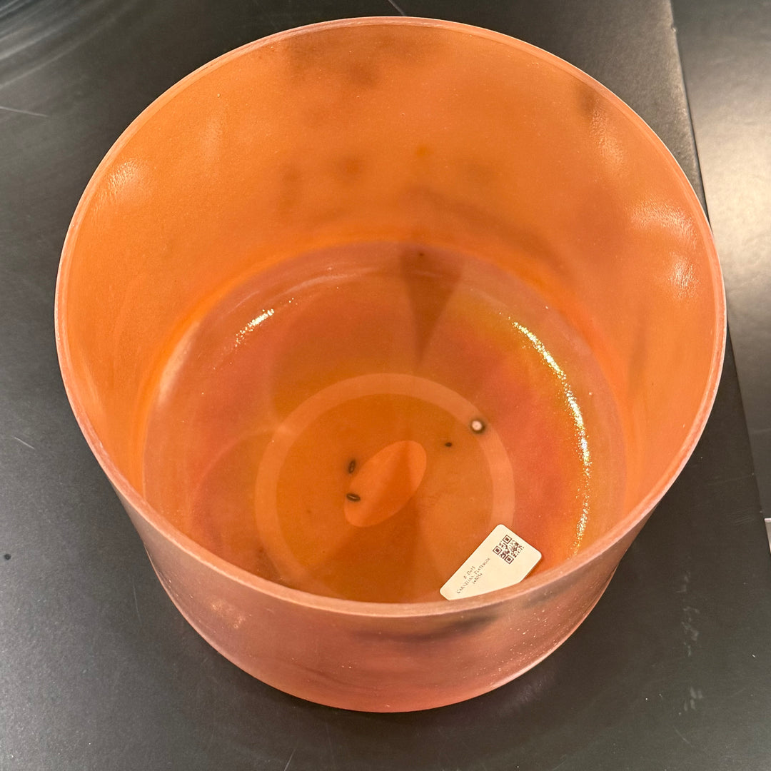 8" D+15 Carnelian, Platinum 145054 Crystal Tones® Alchemy Crystal Singing Bowl