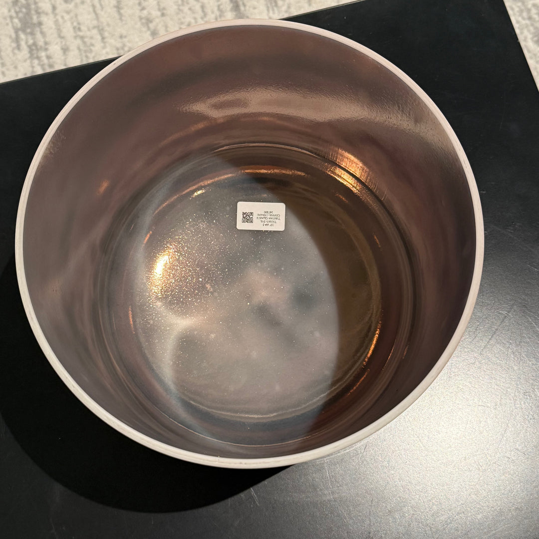 10" A#-5 Tiger's Eye, Tibetan Quartz Copper (Inside) 147200 Crystal Tones® Alchemy Crystal Singing Bowl