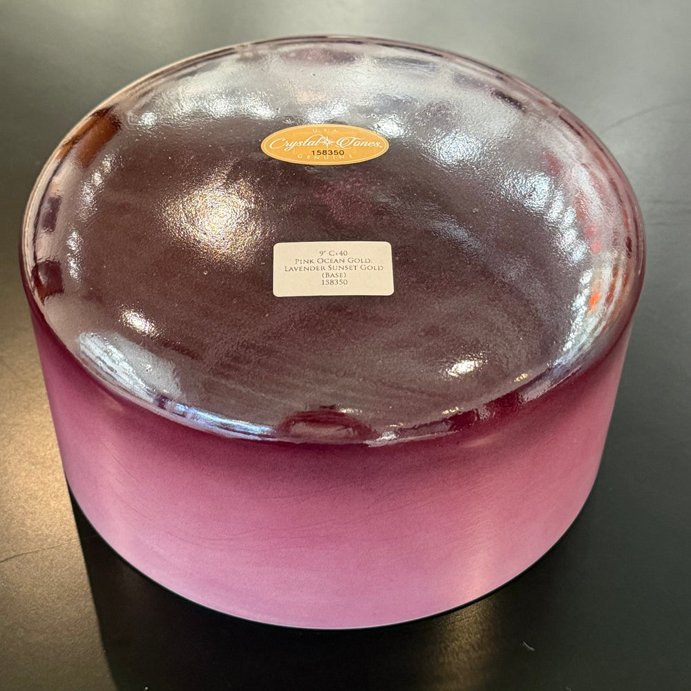 9" C+40 Pink Ocean Gold, Lavender Sunset Gold (Base) 158350 Crystal Tones® Alchemy Crystal Singing Bowl