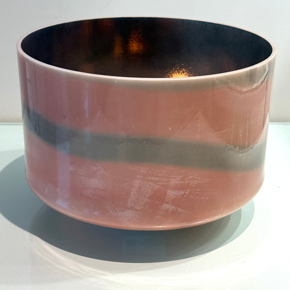 9" D#-40 Tiger's Eye, Tibetan Quartz Copper (Inside) 147085 Crystal Tones® Alchemy Crystal Singing Bowl