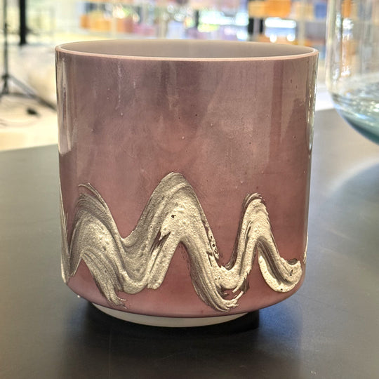 6" B0 Pink Tourmaline, White Light Angel Gold 147553 Crystal Tones® Alchemy Crystal Singing Bowl