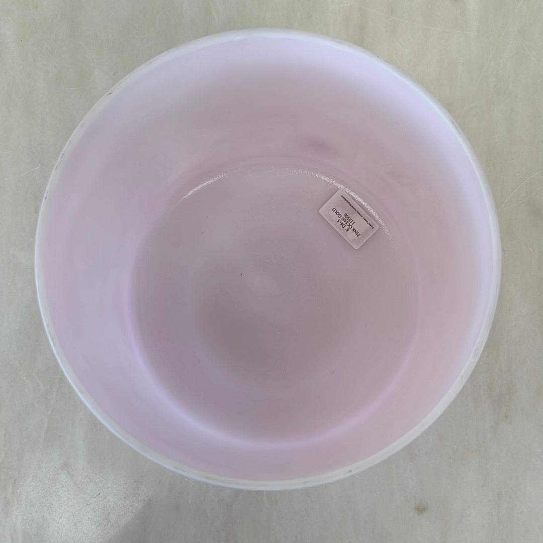 8" D#+5 Pink Ocean Gold Bowl 115506 Crystal Tones®