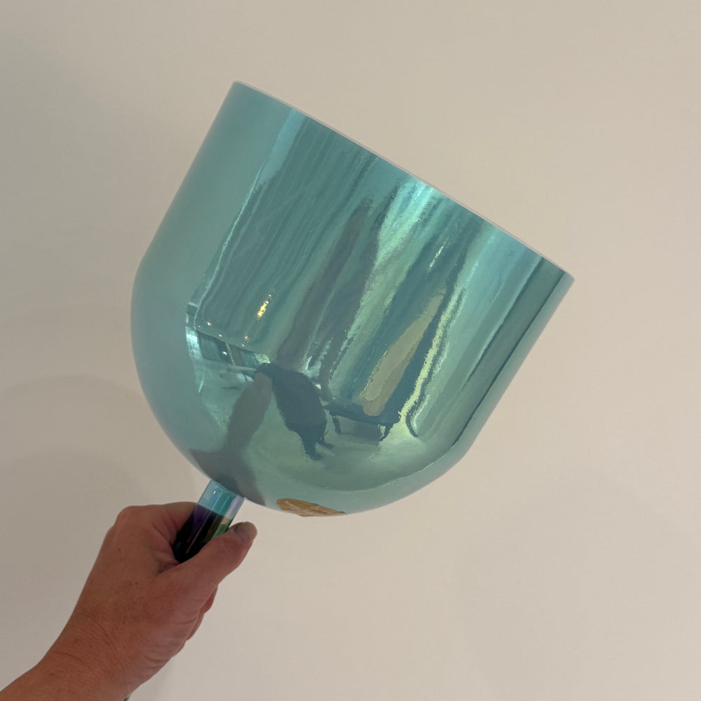 8" C#+15 Ocean Gold 162411 Crystal Tones® Practitioner Crystal Singing Bowl