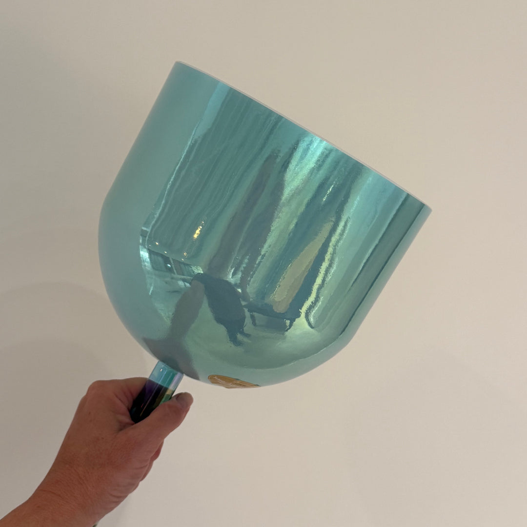 8" C#+15 Ocean Gold 162411 Crystal Tones® Practitioner Crystal Singing Bowl