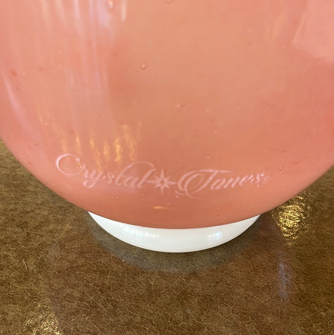 7" C+30 Rose Quartz Frosted (Inside) Round Bottom Bowl 130616 Crystal Tones® ENCINITAS