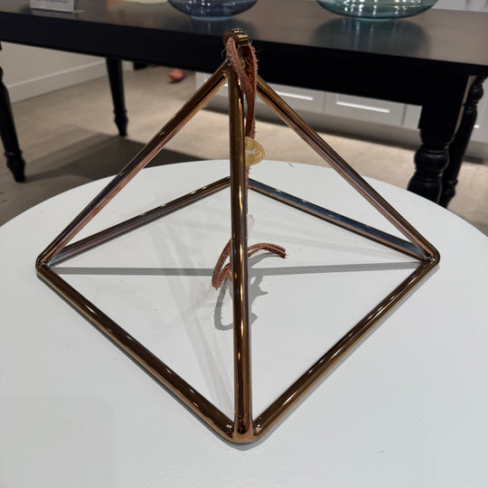 12" F#+20 Tibetan Quartz Copper 160235 Crystal Tones® Alchemy Crystal Singing Pyramid