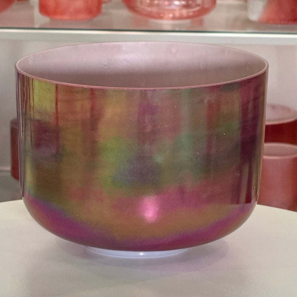 12" D-10 Ruby, Platinum 153106 Crystal Tones® Alchemy Crystal Singing Bowl