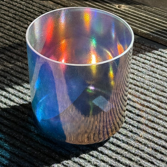 7" E+40 Tibetan Quartz Copper Aura, platinum (inside) Bowl 120705 Crystal Tones®